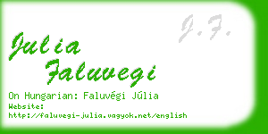 julia faluvegi business card
